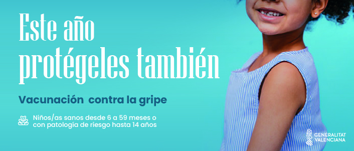 Banner campaña gripe 2023-2024 población infantil